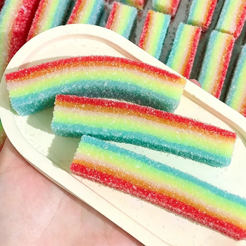 Rainbow Sugar Strip Squishy Toy