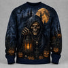 Gothic Skull Fleece Sweatshirt