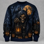 Gothic Skull Fleece Sweatshirt
