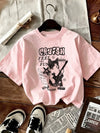 Kawaii Cat Print Graphic Tee