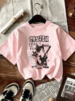 Kawaii Cat Print Graphic Tee