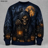 Gothic Skull Fleece Sweatshirt