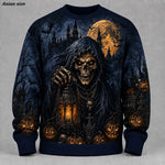 Gothic Skull Fleece Sweatshirt