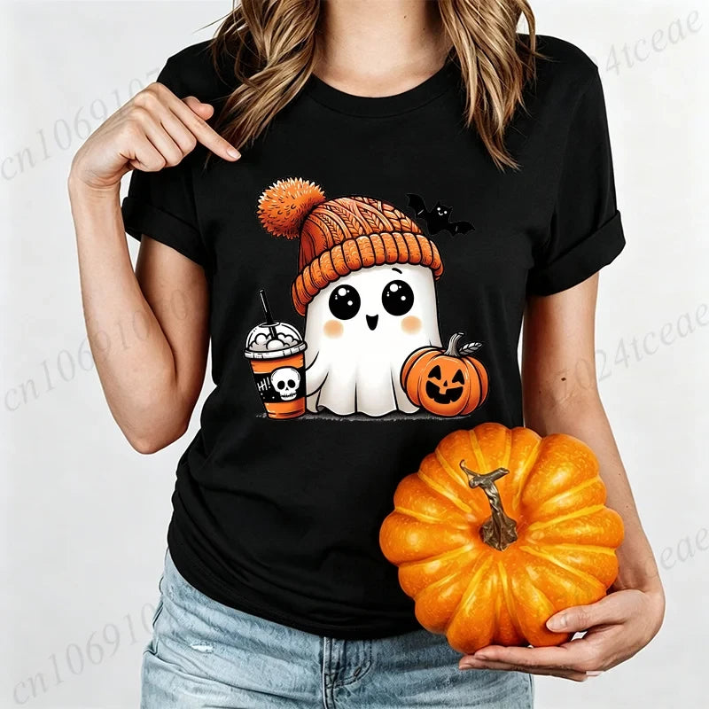 Ghost Pumpkin Spice Graphic T-Shirt
