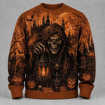 Gothic Skull Fleece Sweatshirt