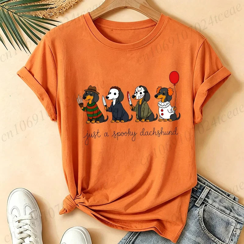 Halloween Dachshund Graphic T-Shirt