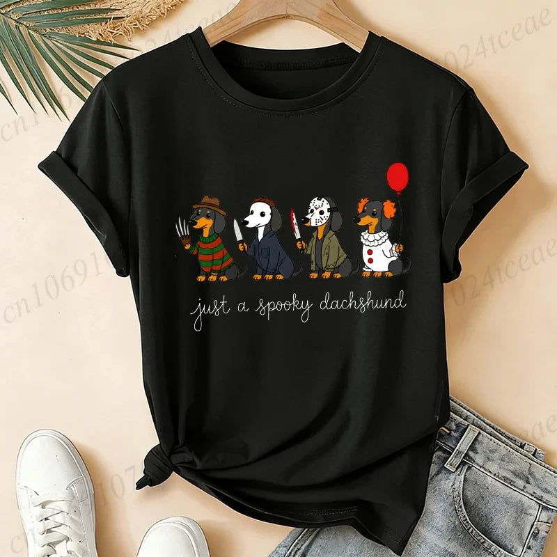 Halloween Dachshund Graphic T-Shirt