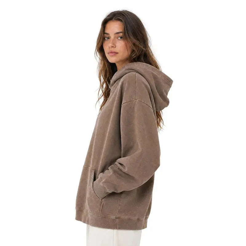 Digitex Minimalist Oversized Acid Wash Hoodie