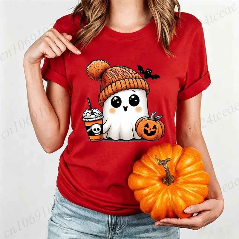Ghost Pumpkin Spice Graphic T-Shirt
