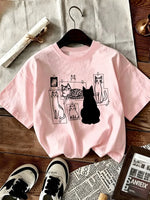 Kawaii Cat Print Graphic Tee