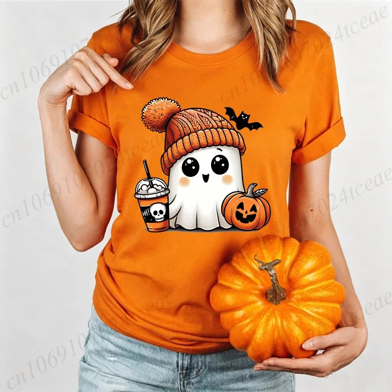 Ghost Pumpkin Spice Graphic T-Shirt
