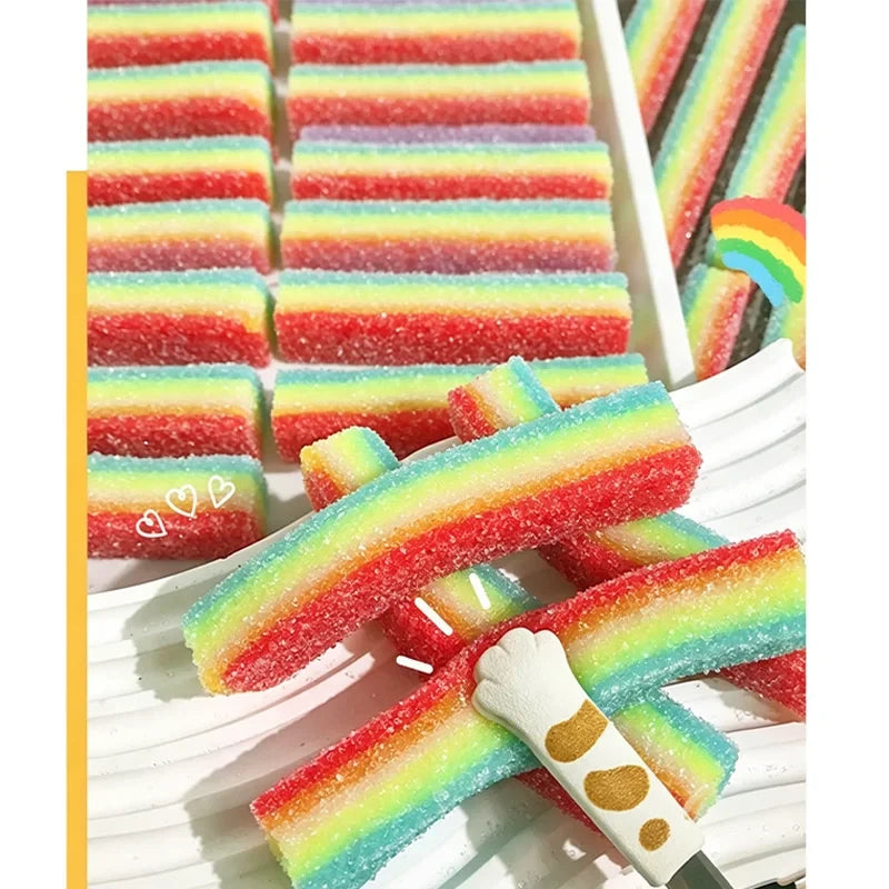 Rainbow Sugar Strip Squishy Toy