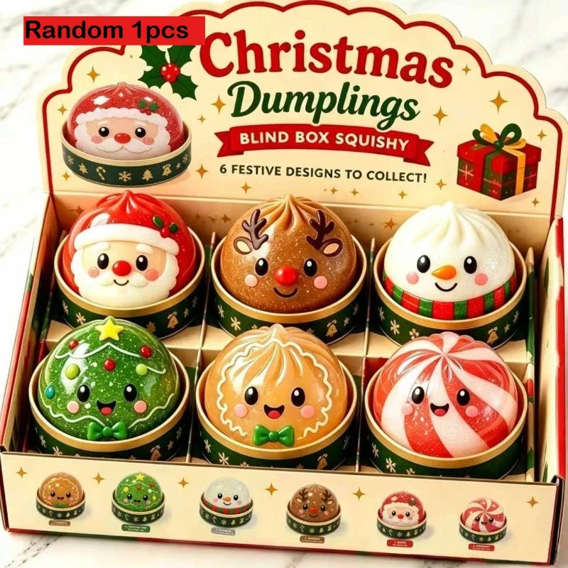 Christmas Dumpling Squishy Squeeze Toy Set