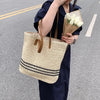 Bohemian Woven Straw Beach Tote