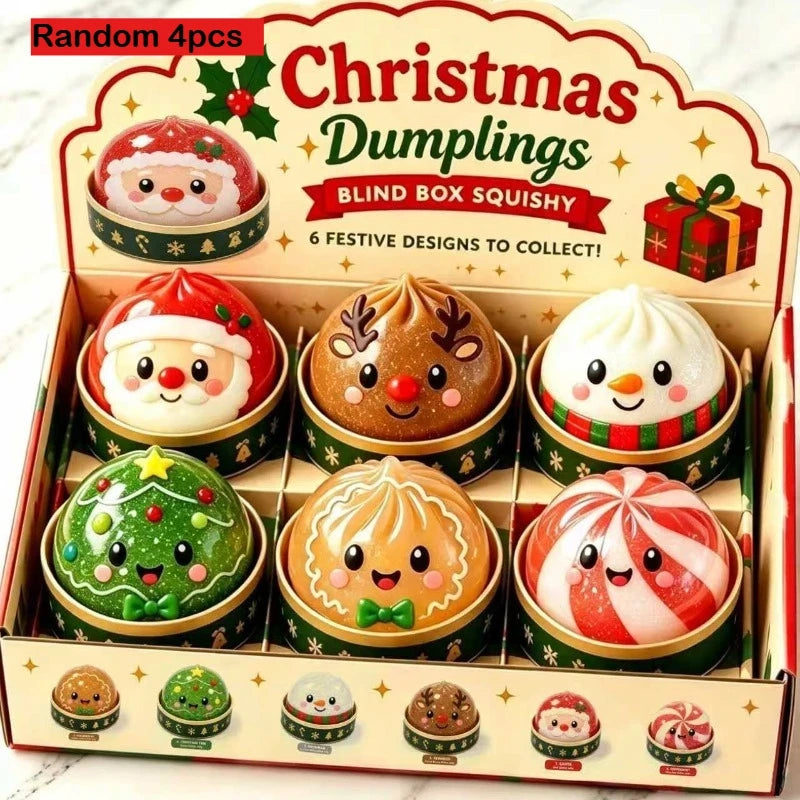 Christmas Dumpling Squishy Squeeze Toy Set