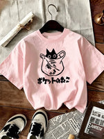 Kawaii Cat Print Graphic Tee