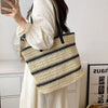 Bohemian Woven Straw Beach Tote