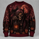 Gothic Skull Fleece Sweatshirt