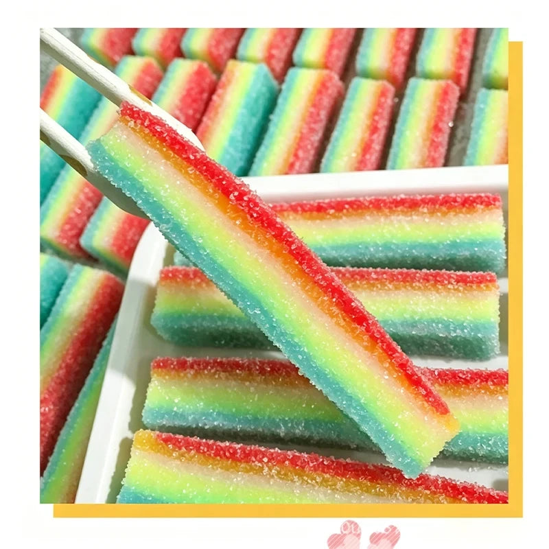 Rainbow Sugar Strip Squishy Toy
