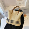 Bohemian Woven Straw Beach Tote